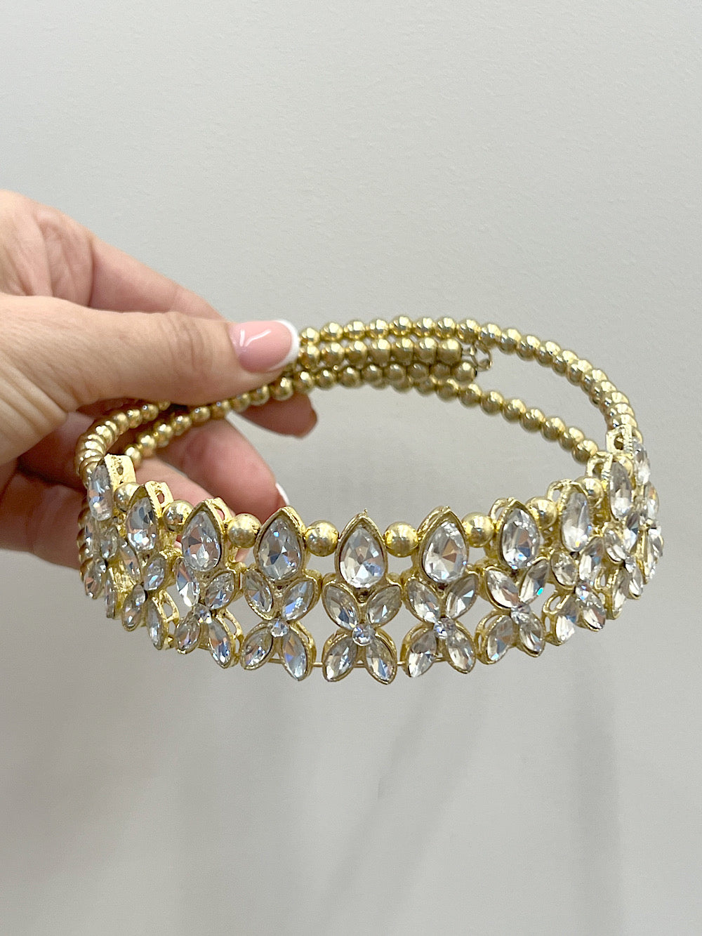 CHOKER DORADO CRISTALES SELENA