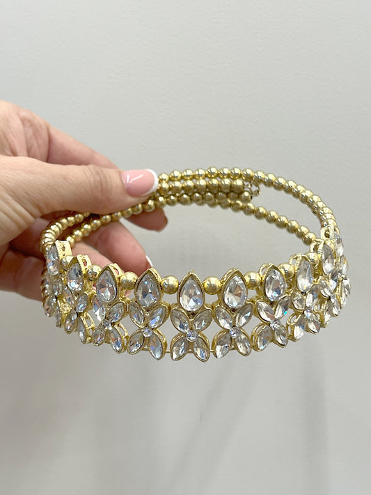 CHOKER DORADO CRISTALES SELENA