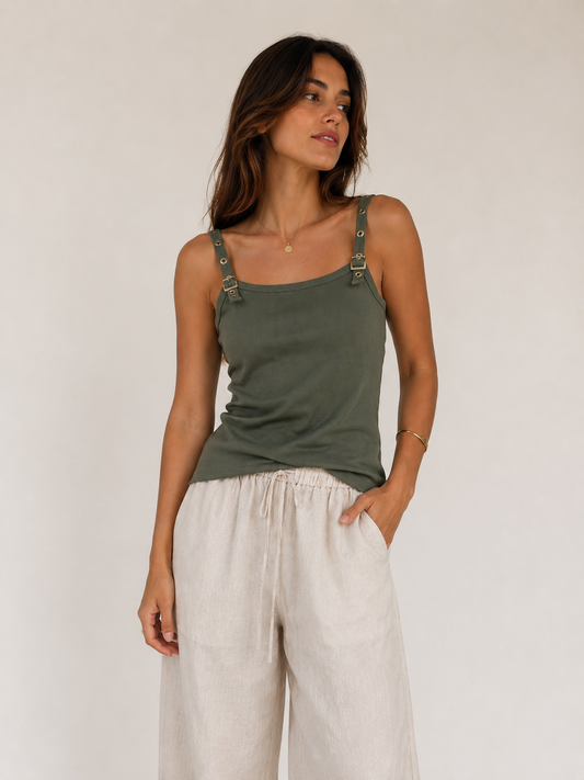 CAMISETA RIB HEBILLAS