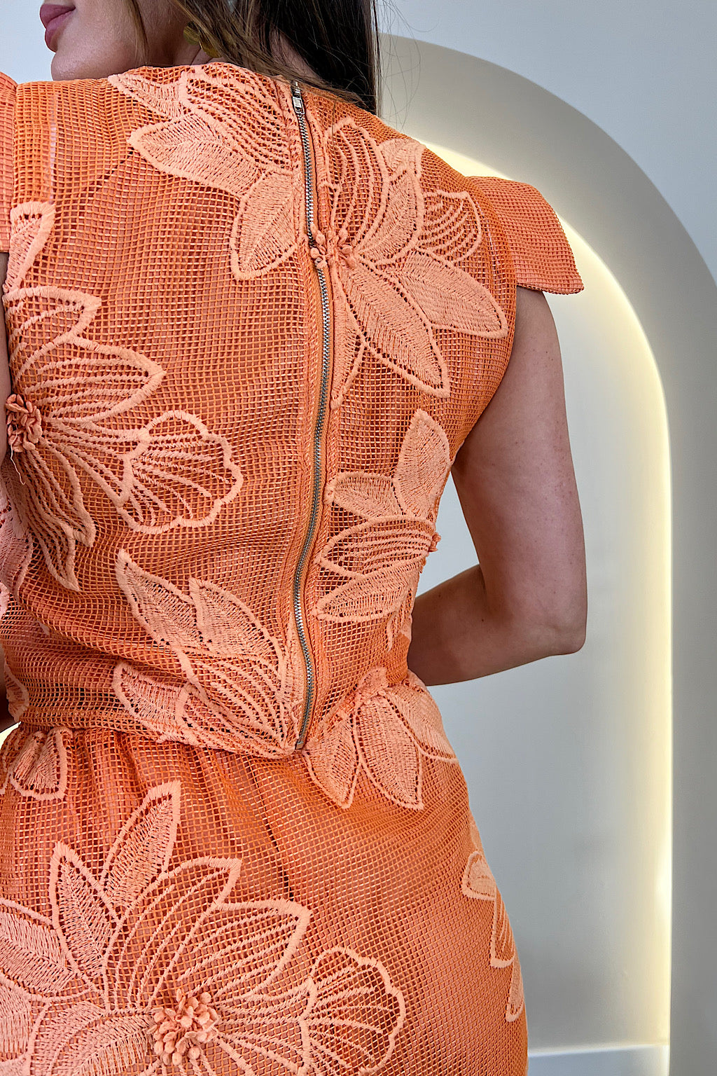 ENSEMBLE TEXTURÉ BRODÉ FLORAL
