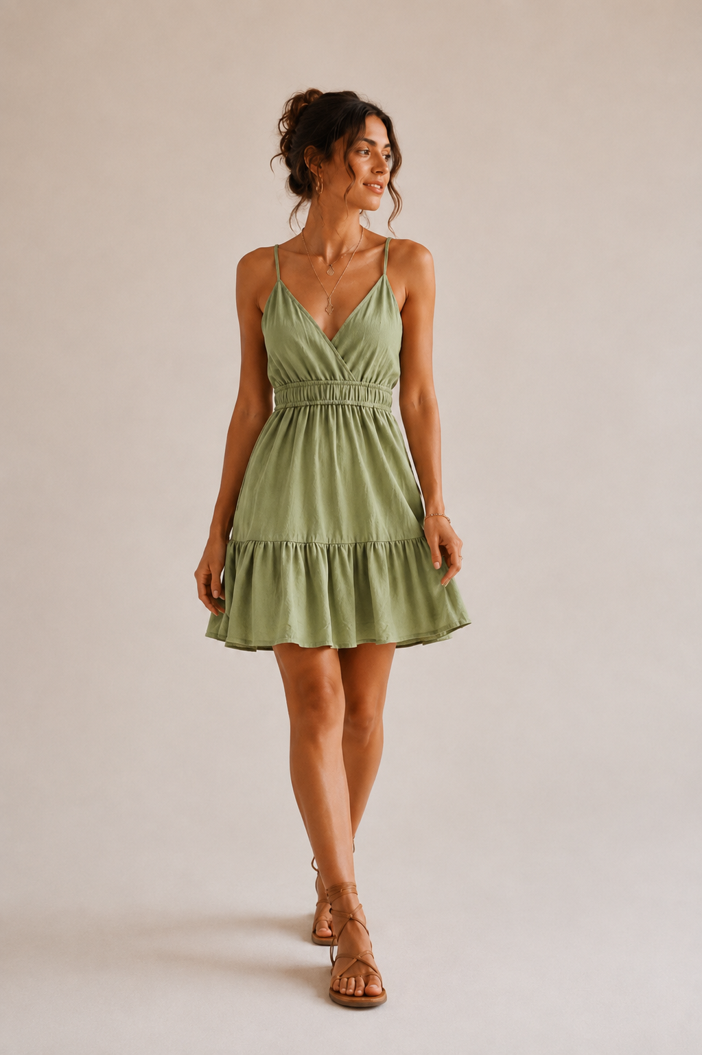 VESTIDO CORTO VOLANTES SINDY