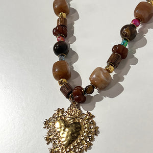 COLLAR CORAZÓN BARROCO