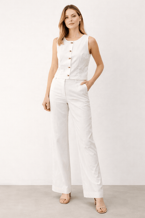CONJUNTO CHALECO IVORY