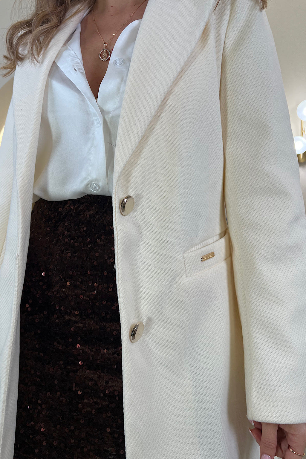 ABRIGO 3/4 PAÑO CANDELA