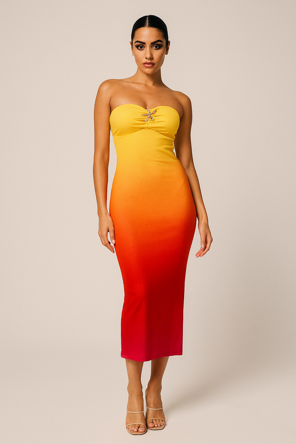VESTIDO PALABRA DE HONOR SUNSET GLAM