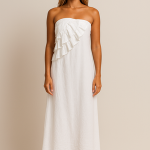 VESTIDO PALABRA DE HONOR OCEAN RUFFLE