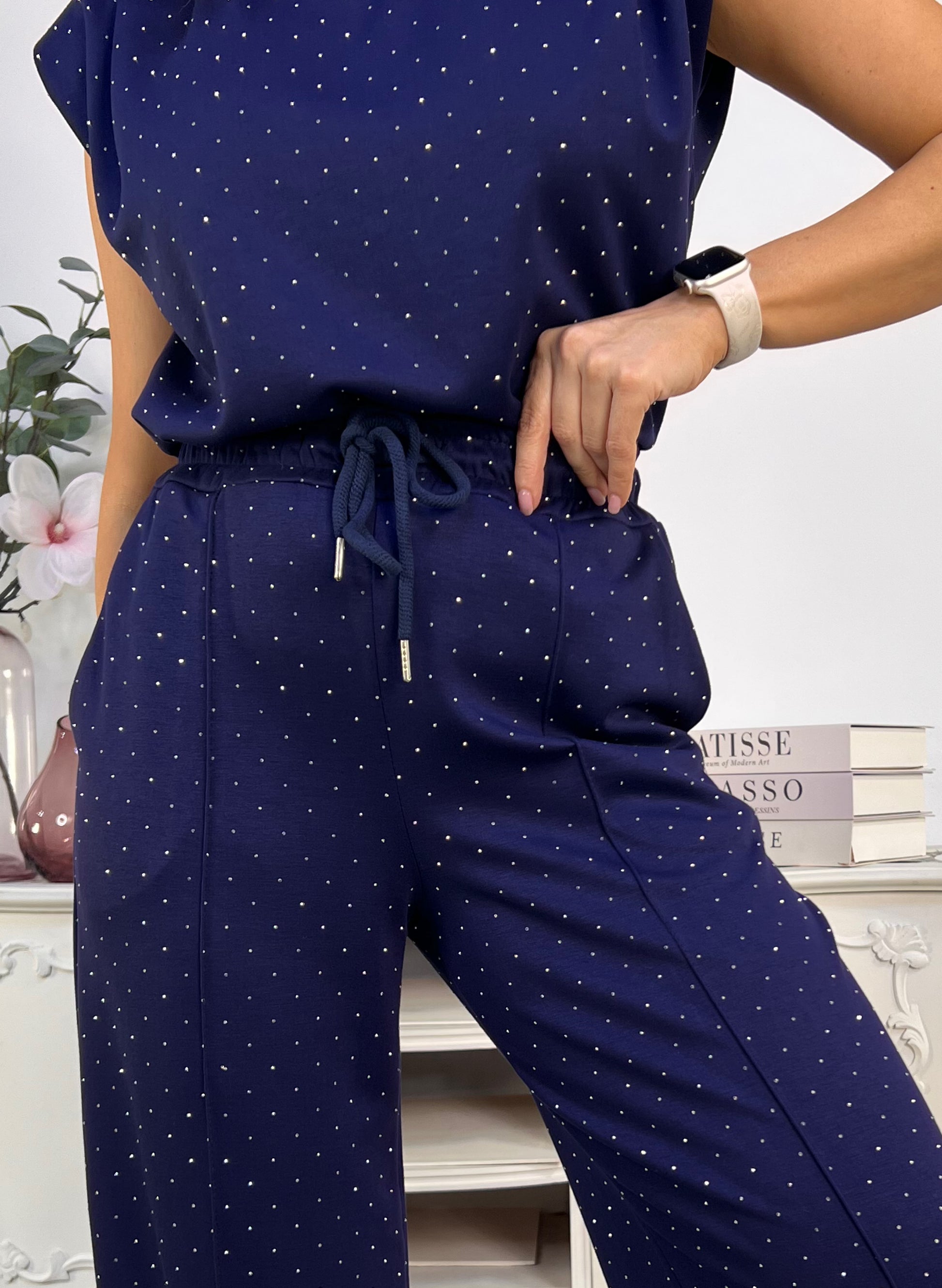 CONJUNTO AZUL MARINO STRASS