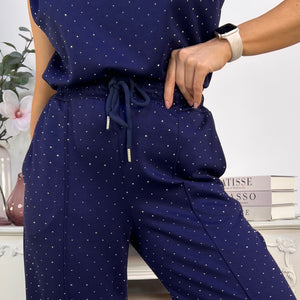 CONJUNTO AZUL MARINO STRASS