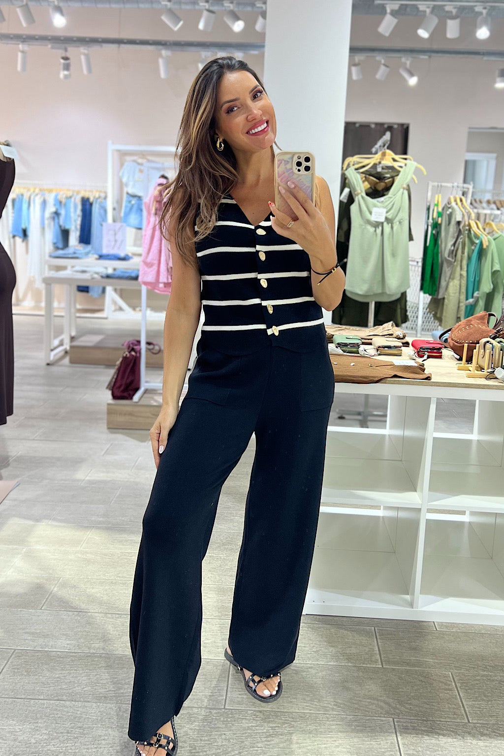 CONJUNTO CHALECO RAYAS