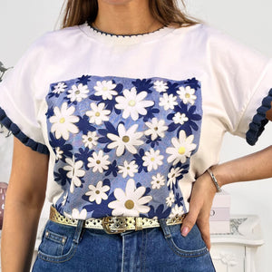 CAMISETA MANGA CORTA FLORES