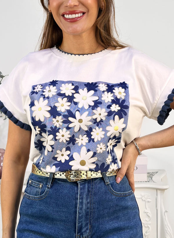 CAMISETA MANGA CORTA FLORES