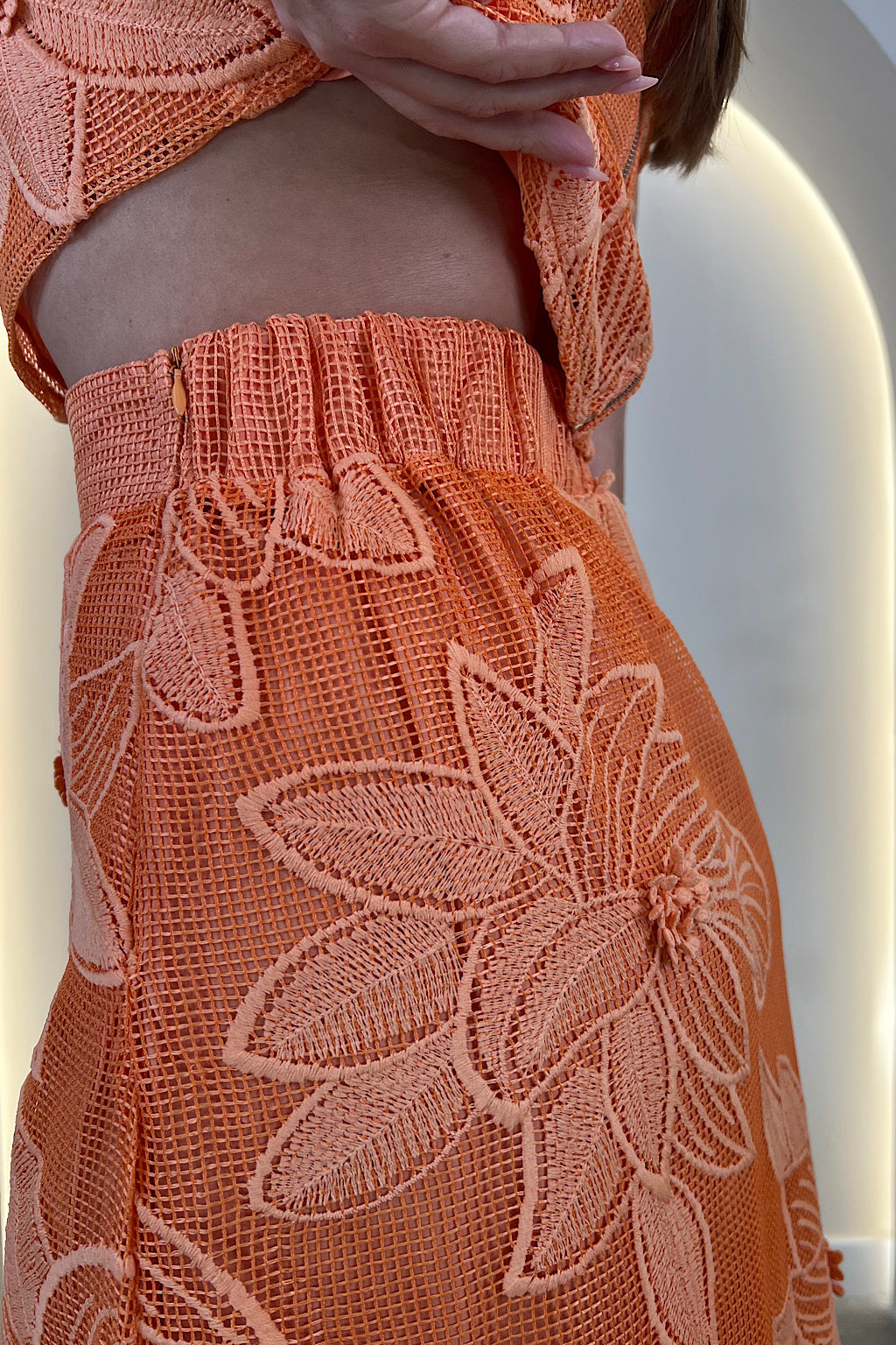 ENSEMBLE TEXTURÉ BRODÉ FLORAL