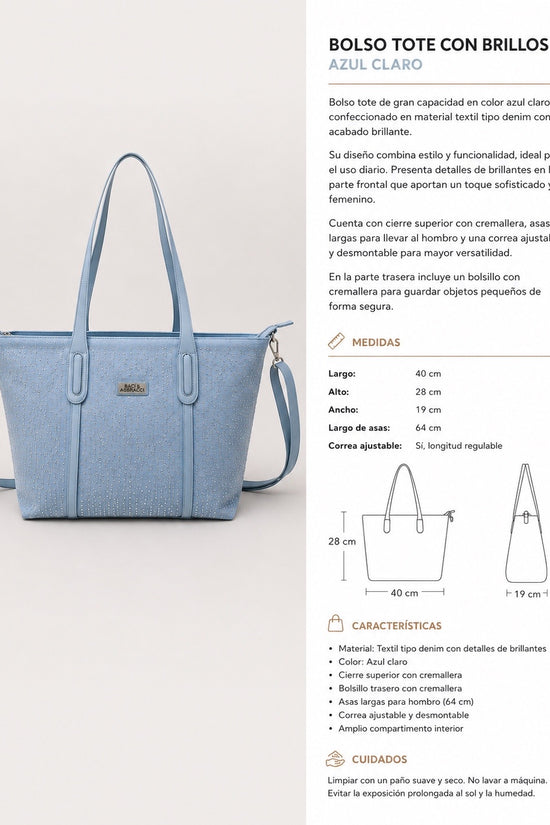 BOLSO GRANDE VAQUERO STRASS