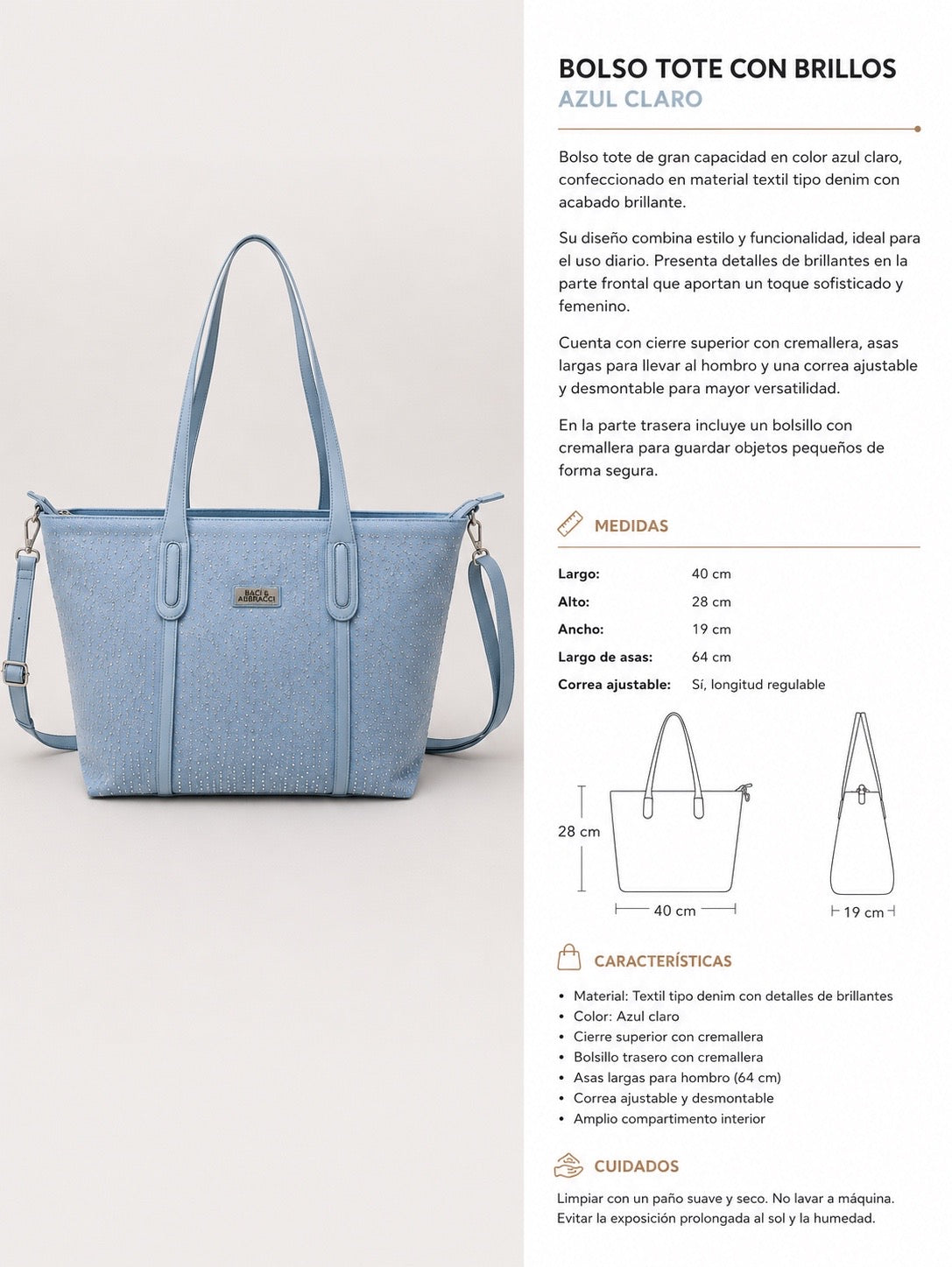 BOLSO GRANDE VAQUERO STRASS