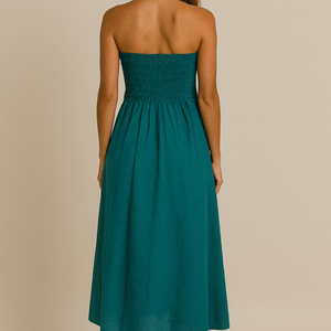 VESTIDO PALABRA DE HONOR OCEAN RUFFLE