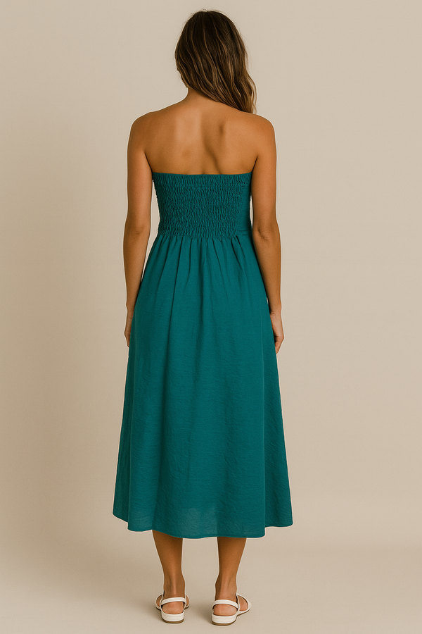 VESTIDO PALABRA DE HONOR OCEAN RUFFLE