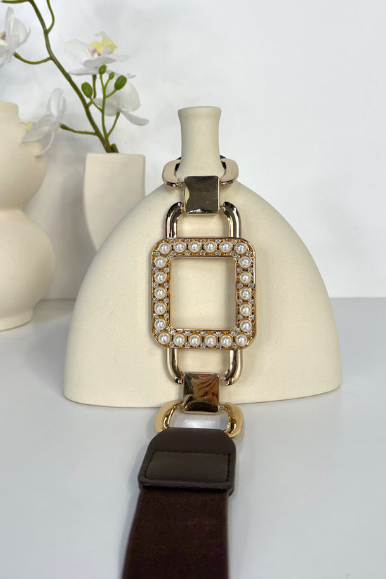 CINTURON ELASTICO PERLAS