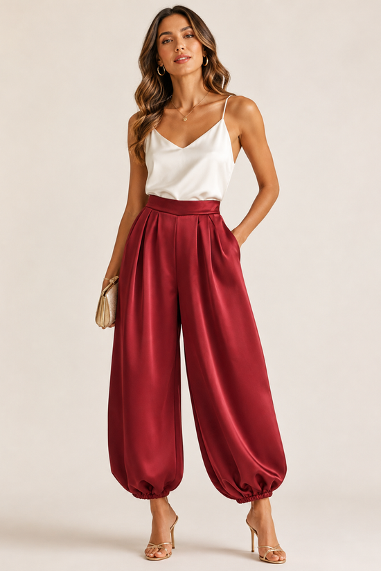 PANTALON BOMBACHO SATEN LOLA