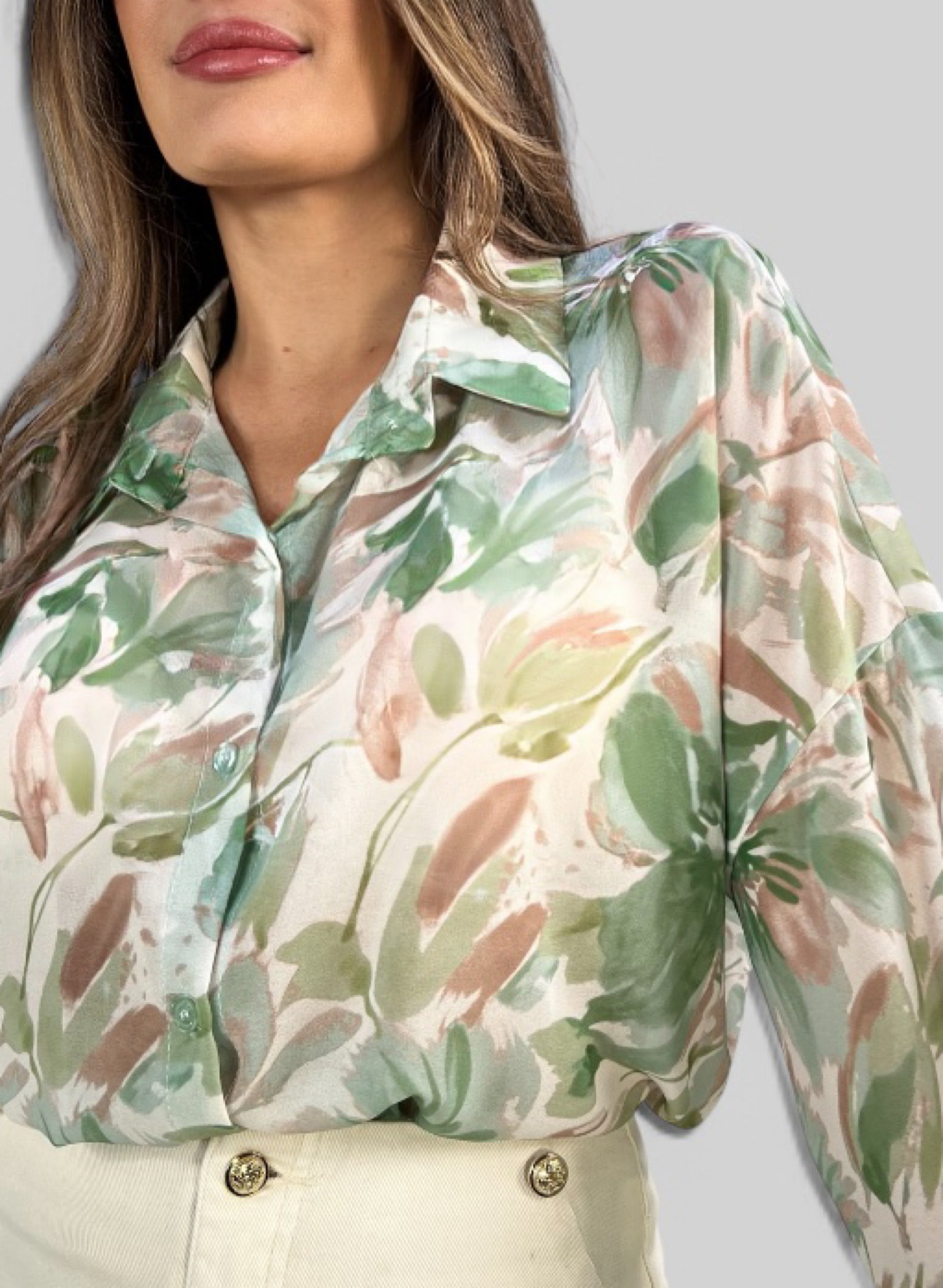 CAMISA FLUIDA ESTAMPADA