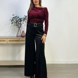 PANTALON PALAZZO TERCIOPELO