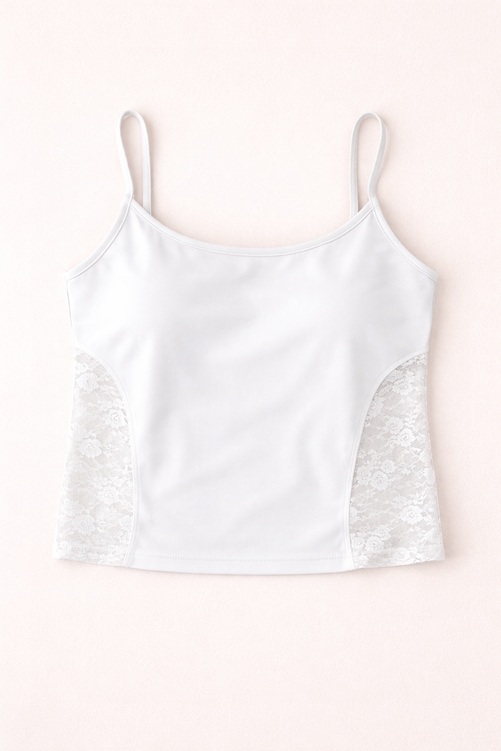 SPITZENTOP MIT SEITLICHEM BLUMENMUSTER VIOLETT