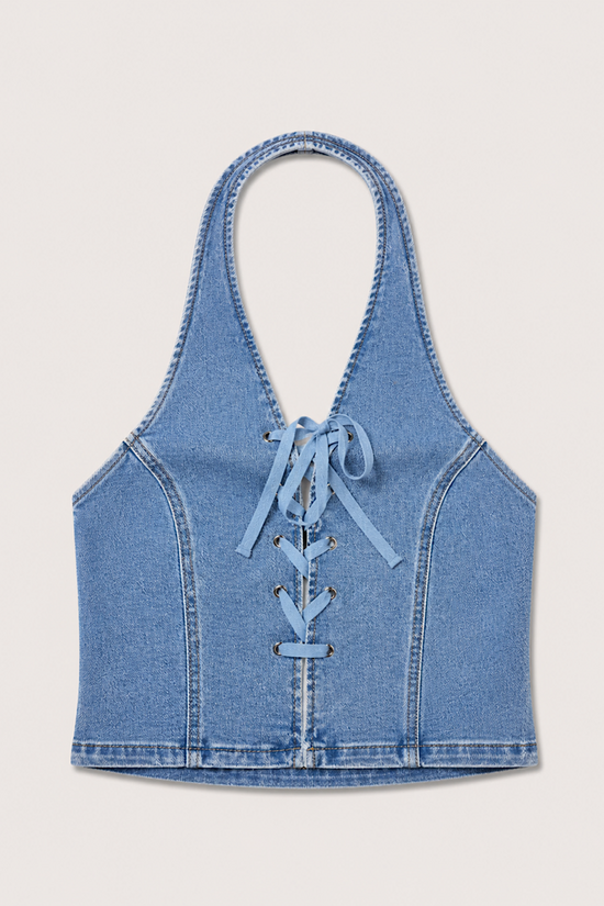 TOP DEMIN HALTER