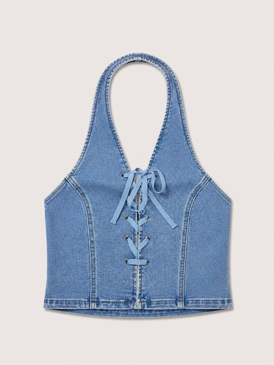 TOP DEMIN HALTER