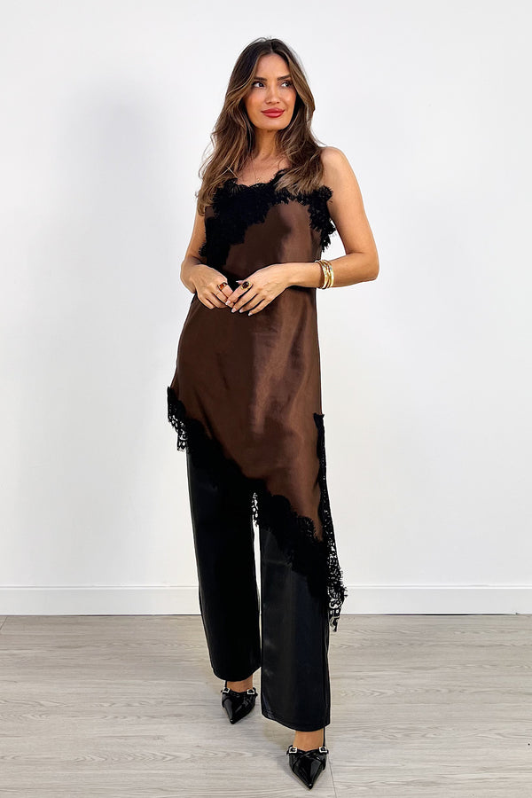 VESTIDO LENCERO ASIMETRICO