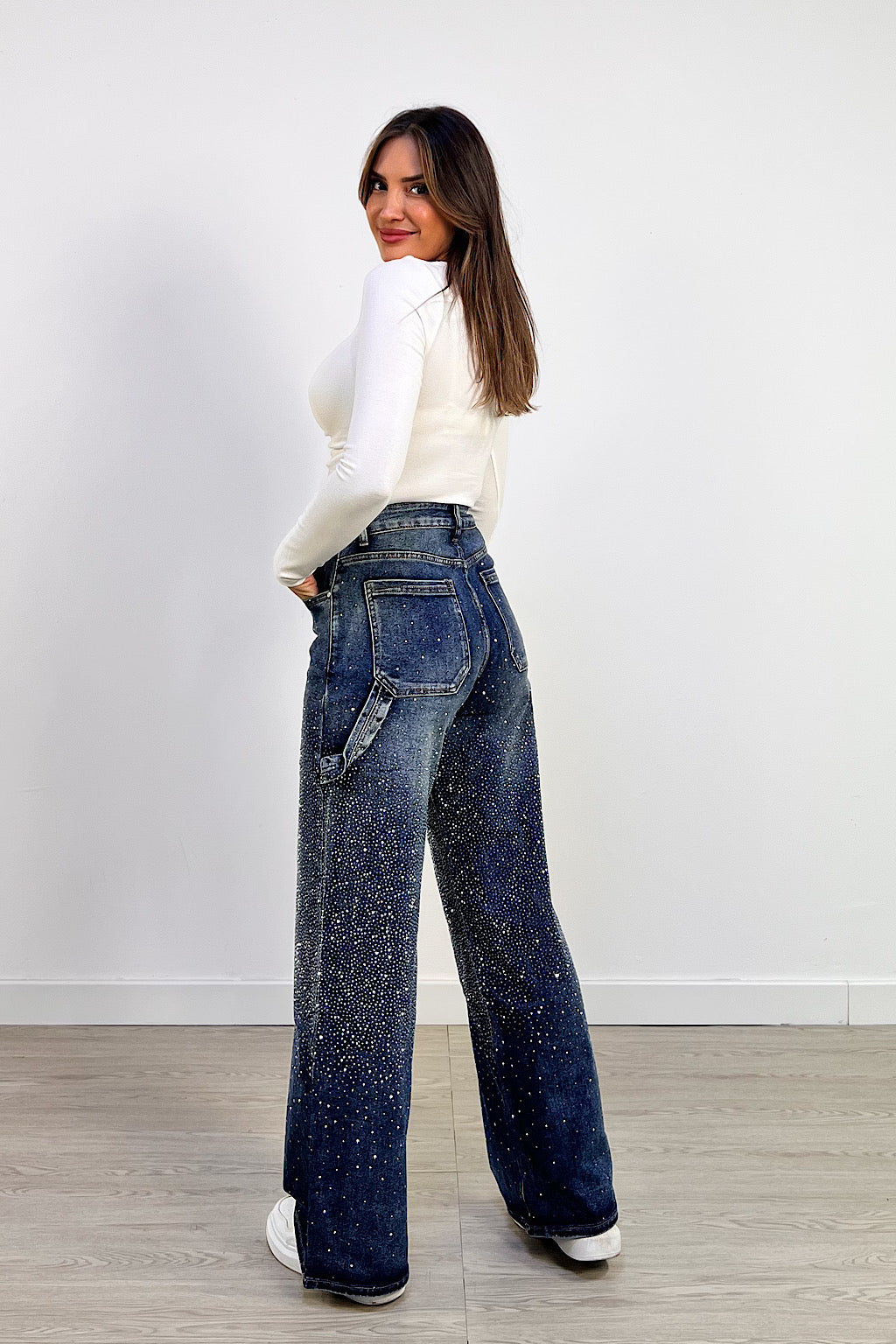 PANTALON WIDE LEG GALAXY AZUL