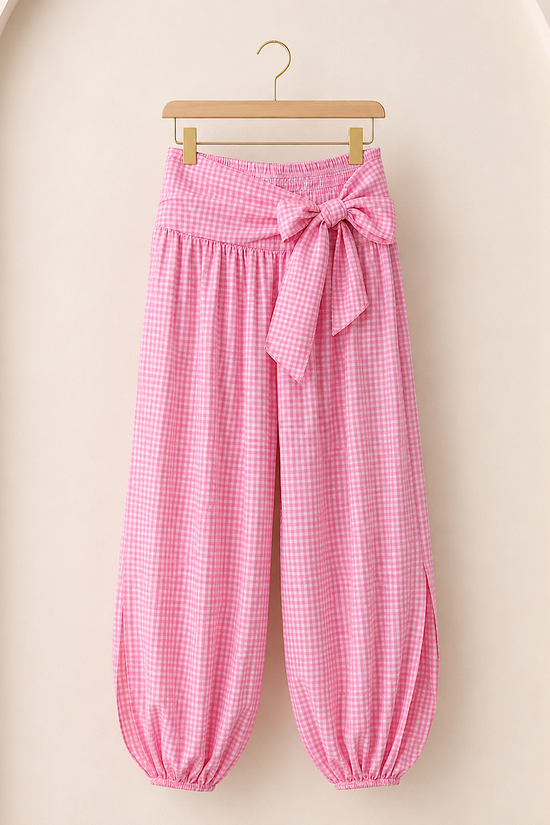 PANTALON BOMBACHO VICHY LAZO