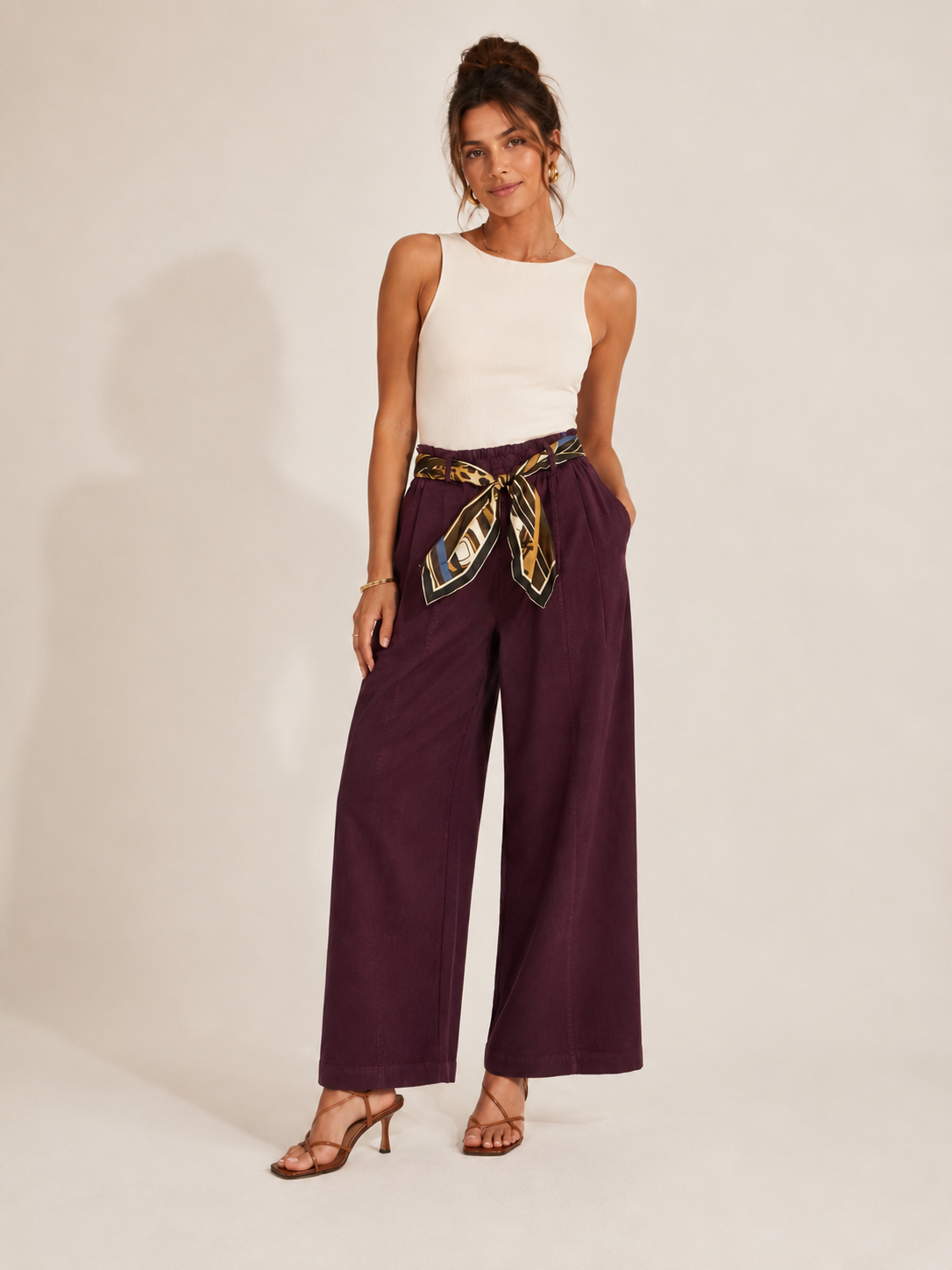 PANTALON CON CINTURON PAÑUELO