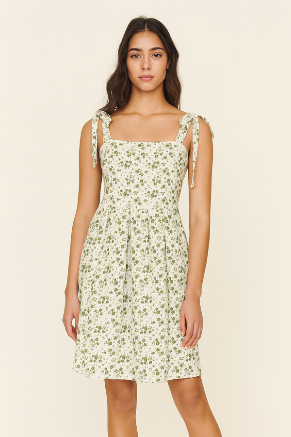 VESTIDO CORTO CAMPESTRE LAZOS