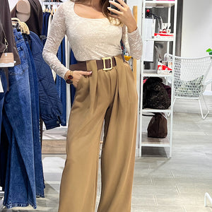 PANTALON ANCHO VESTIR CINTURON