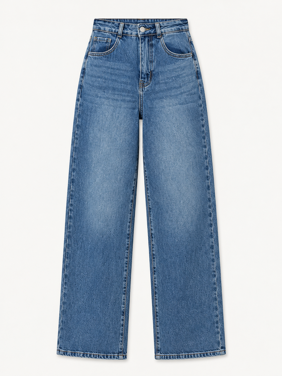 PANTALON VAQUERO CLARO EFECTO FAJA