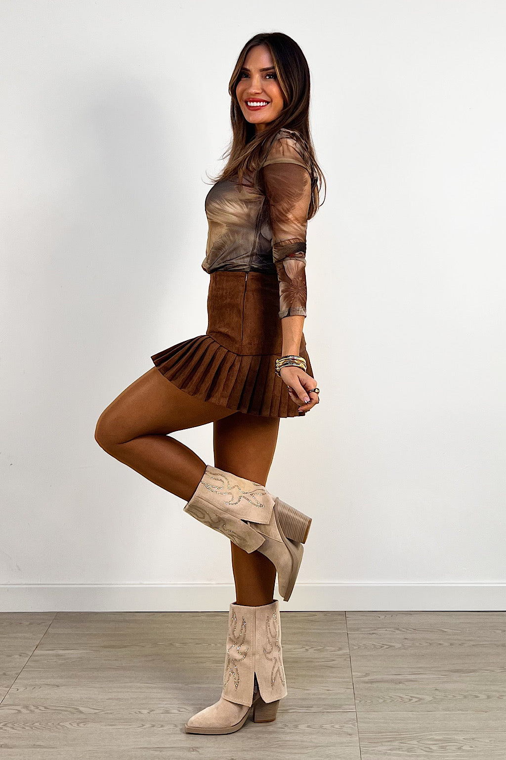 FALDA PANTALON TABLAS ANTELINA