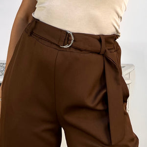 PANTALON BELTED FIT