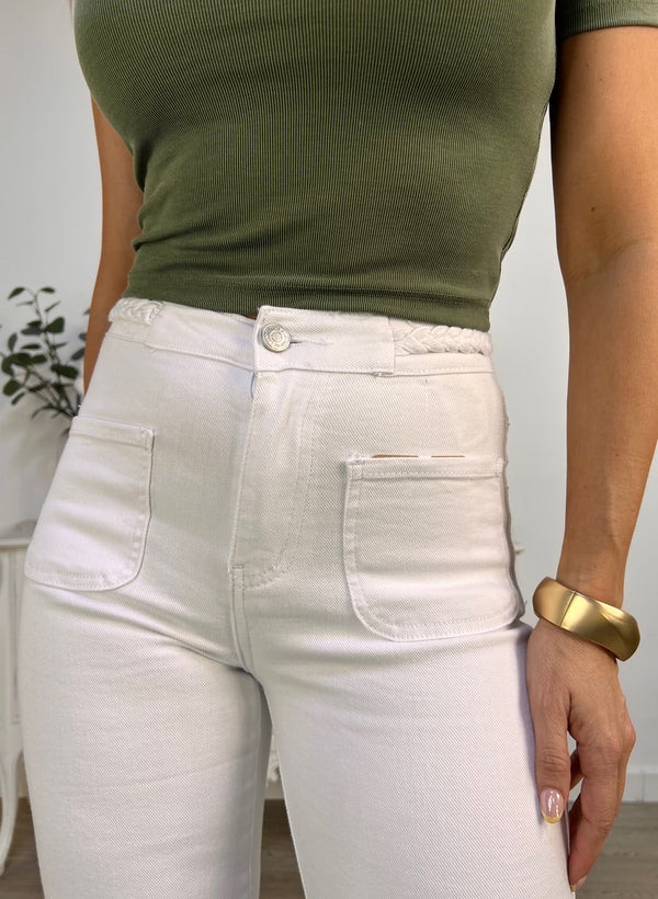PANTALOM VAQUERO CINTURON TRENZA