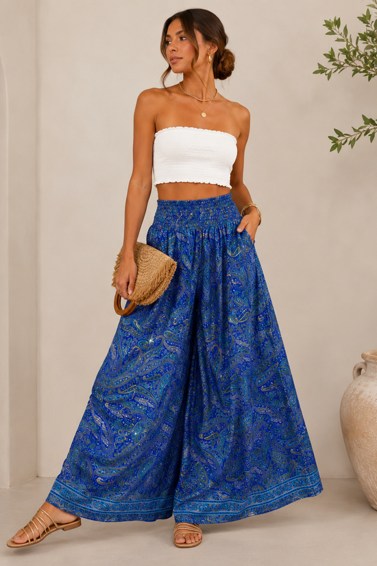 PANTALON SEDA ESTAMAPADO