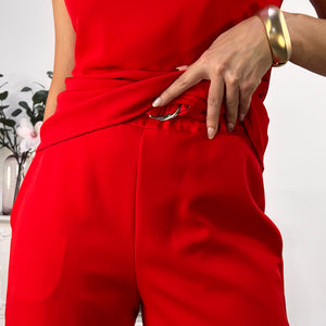 PANTALON BELTED FIT