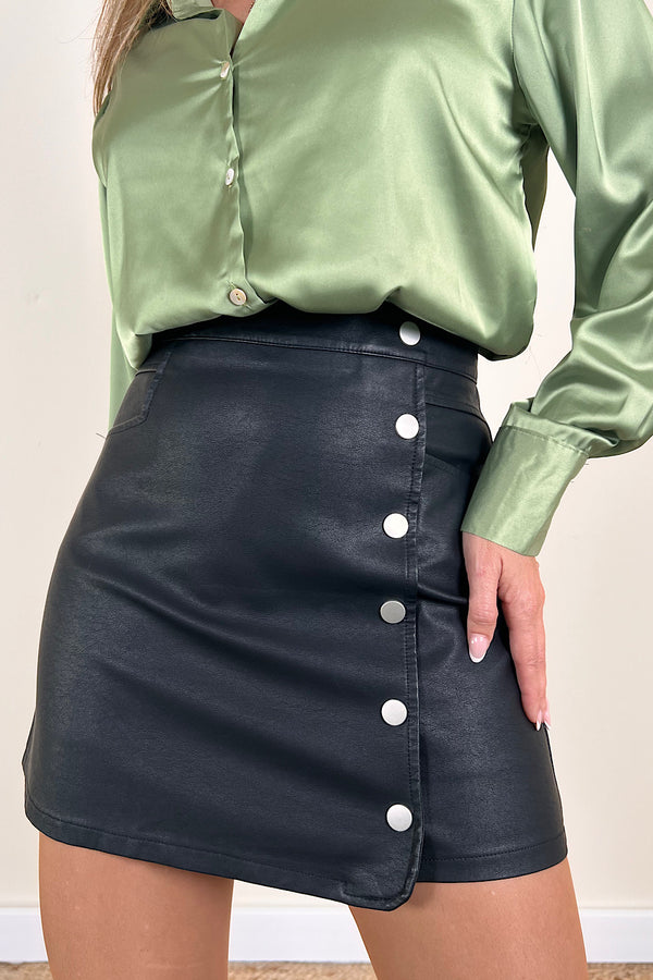 FALDA PANTALON POLIPIEL BOTONES