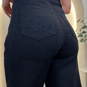 PANTALON CRISTALES BLACK