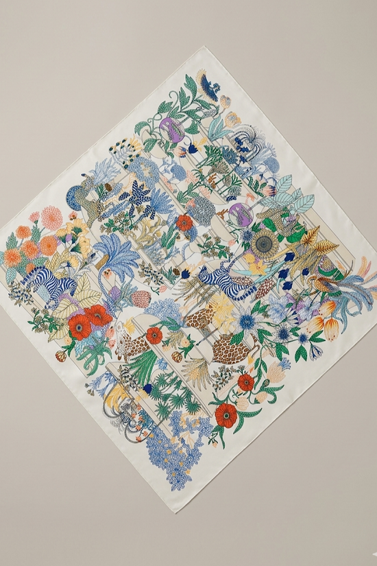 FOULARD IMPRIMÉ POLYNÉSIENNE