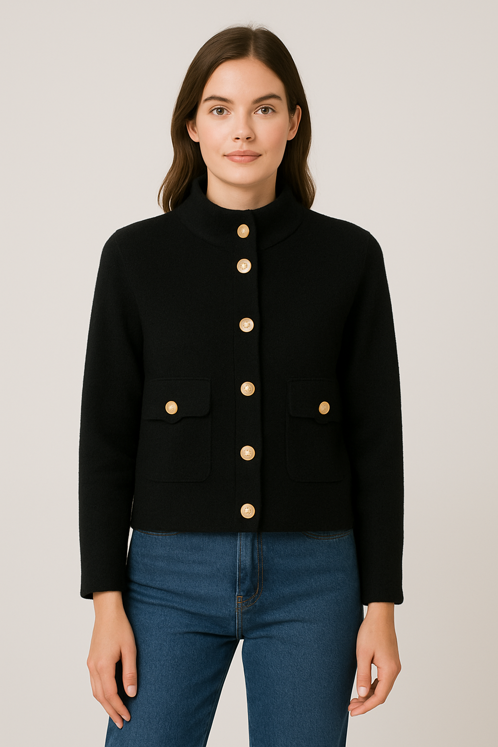 REBECA BOTONES DORADOS