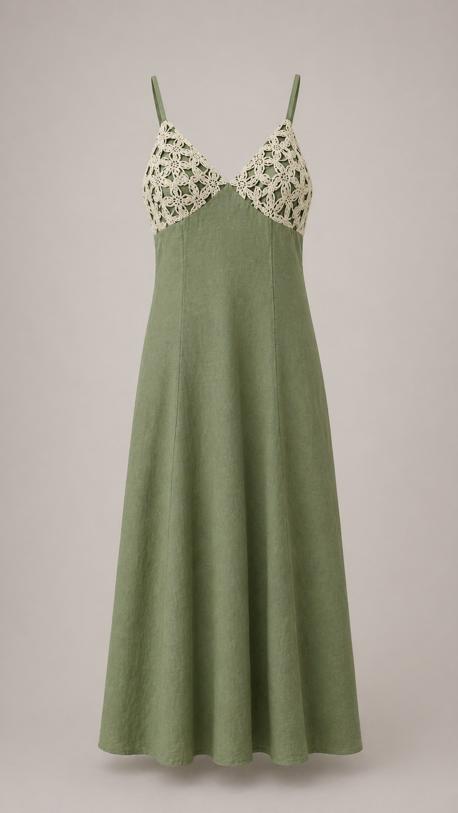 VESTIDO LARGO PECHO CROCHET