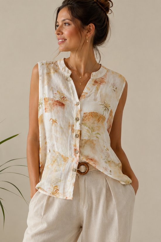 CAMISA SIN MANGAS SABANA