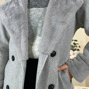 ABRIGO LARGO PELITO CUELLO Y PUÑO