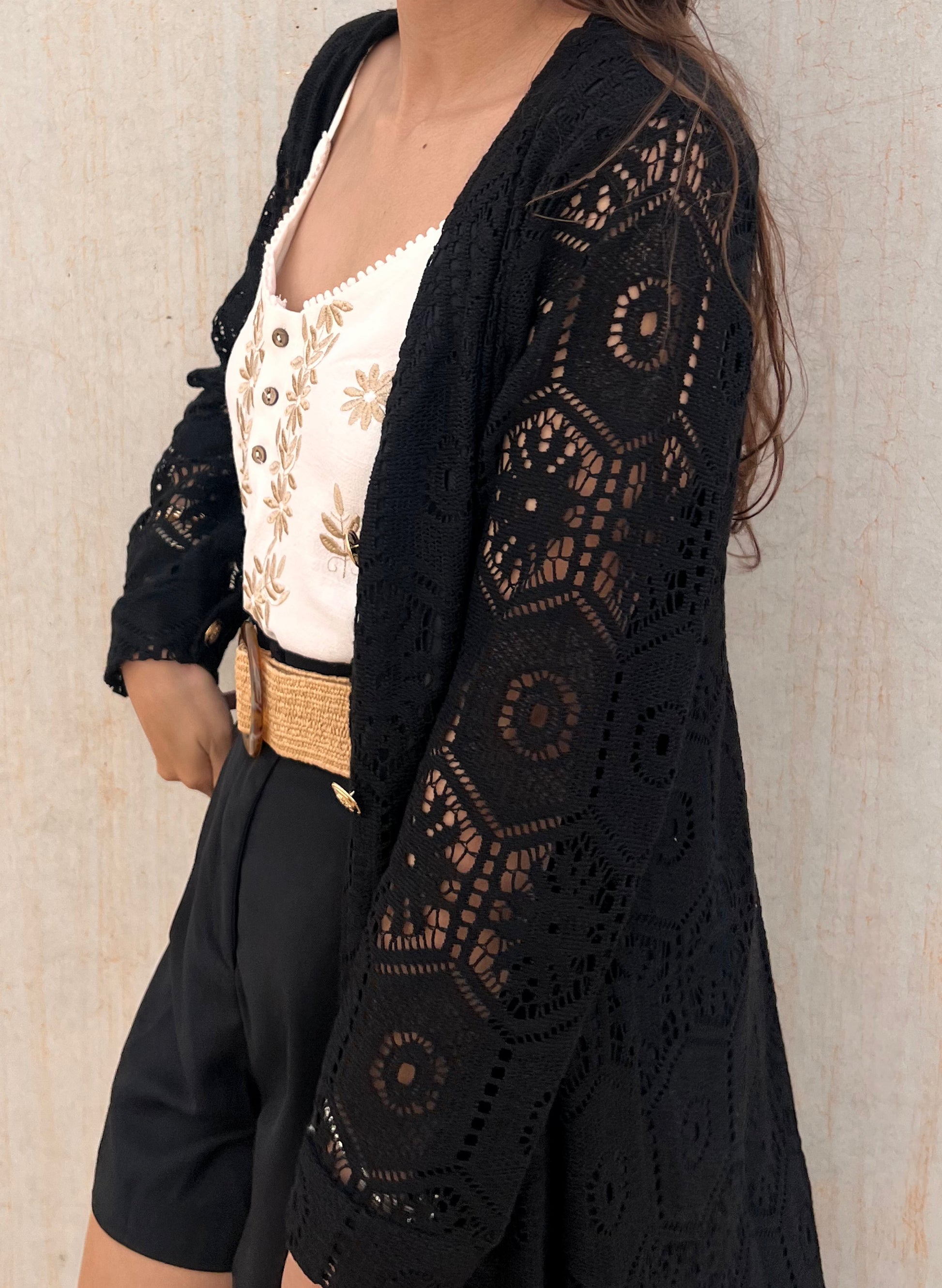 VESTIDO CARDIGAN CROCHET