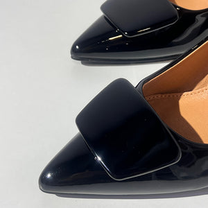 ZAPATO SALON BLOCK CHAROL NEGRO