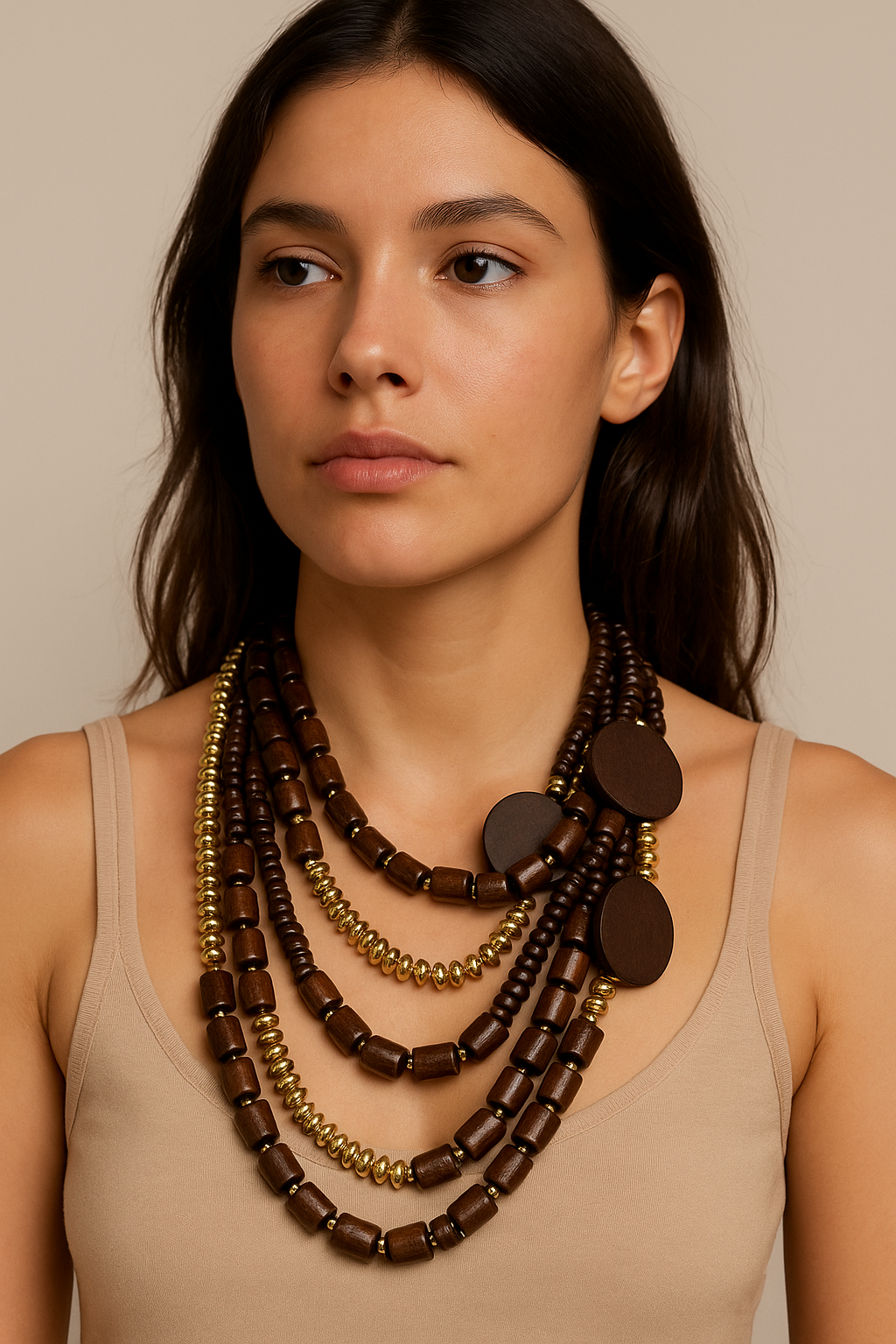 COLLAR EBANO DORADO