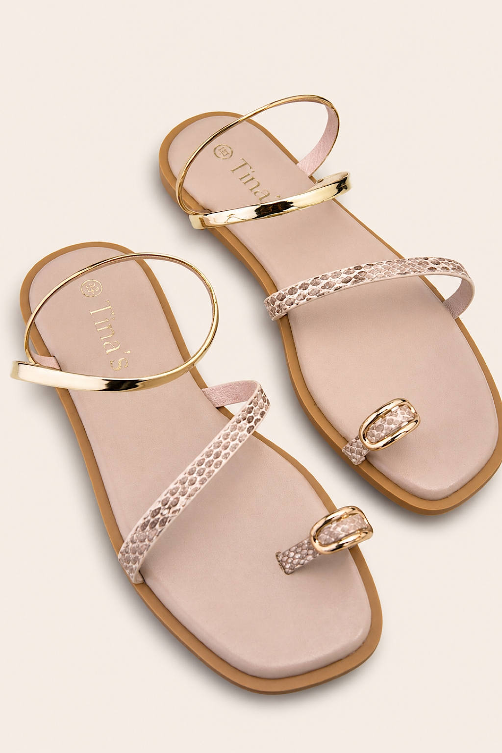 SANDALIA PLANA MUSE BEIGE